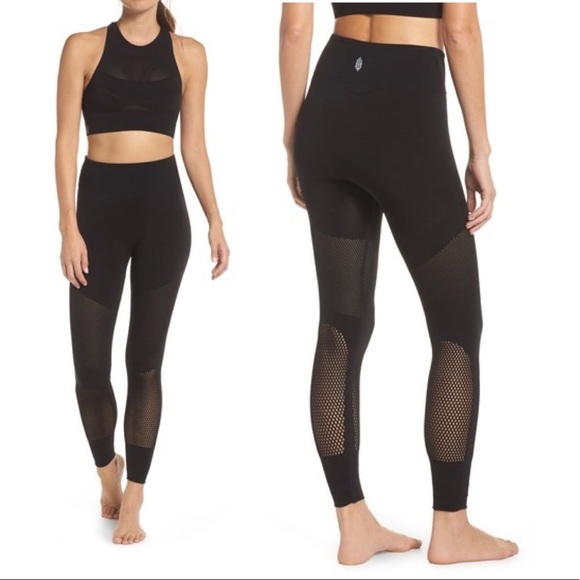 Free People Pants - FREE PEOPLE MOVEMENT High Waist Mesh Leggings